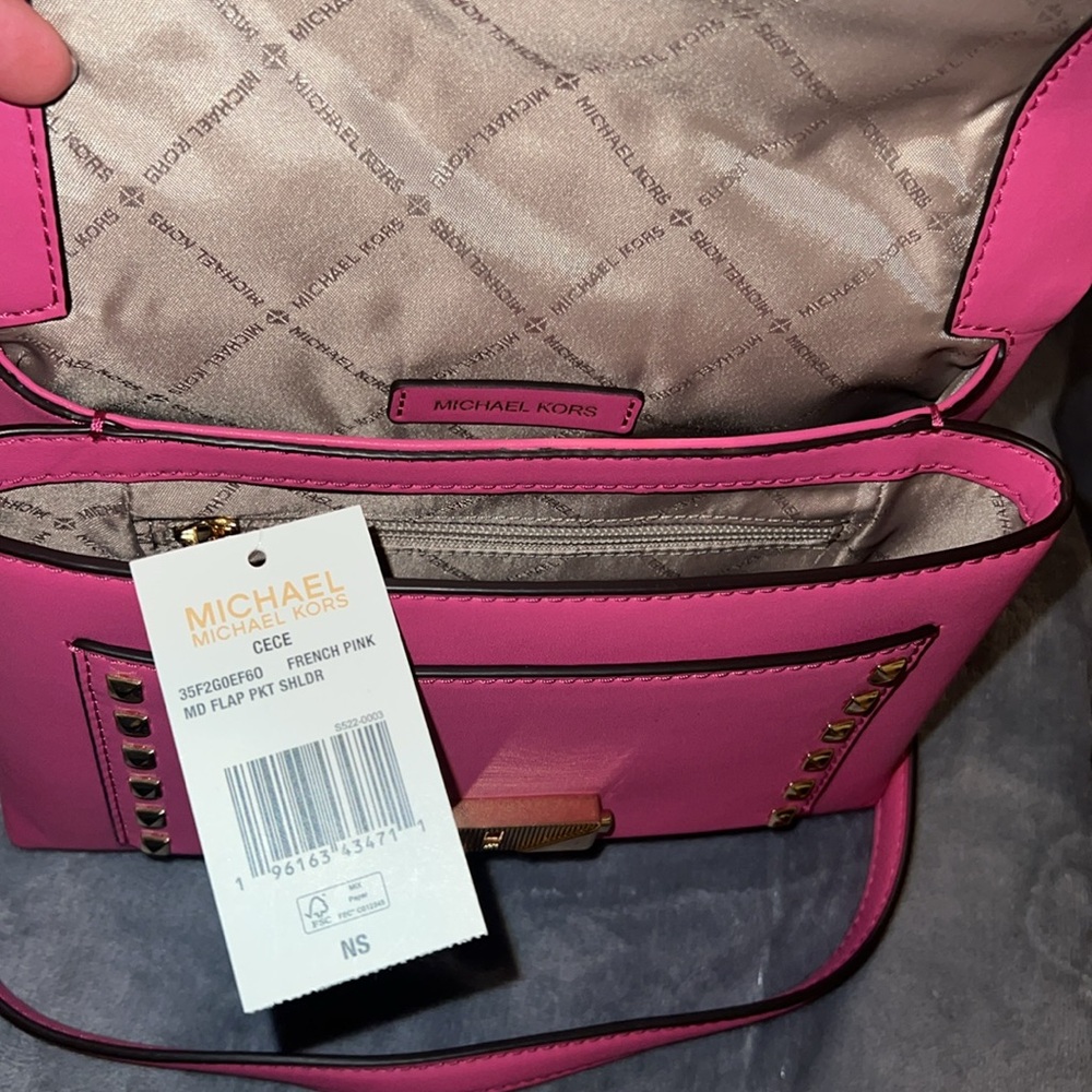 🎀NeW! Michael Kors Cece MD Flap Studded Shoulder Bag - Picture 4 of 7